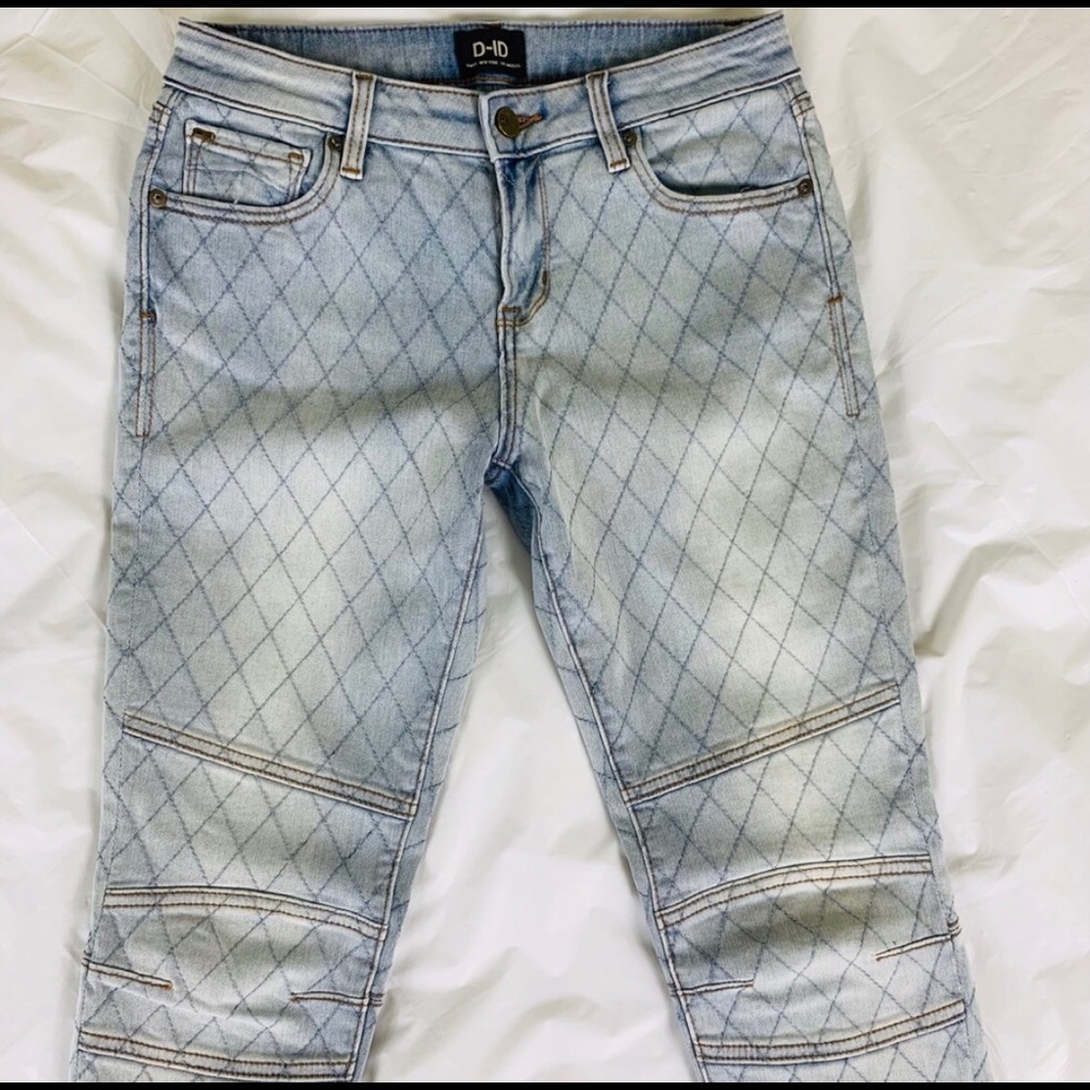 D-ID New York Moto Zip Skinny Jean Size 27